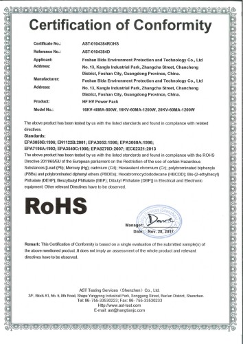 ROHS证书